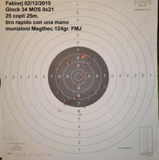 Pistola Glock 34 Gen4 MOS cal. 9x21 IMI
25 m.
