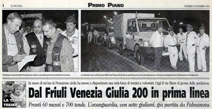 Terremoto Molise 2002
Fabio Biason iw3rj
Giorgio Ippolito iv3pcf