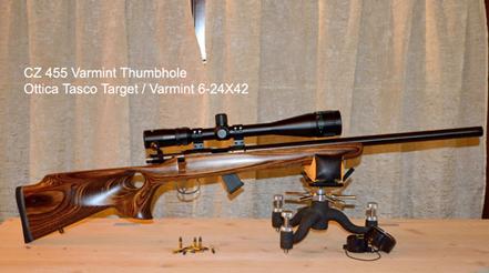 Carabina CZ 455 thumbhole cal. 22LR canna pesante varmint