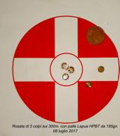  cal. 308 win. 5 colpi a 300 m. carabina Sabatti T. S. Multi R.